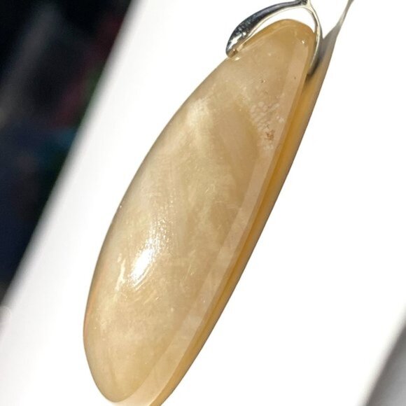 Natural Agate Pendant, Large Genuine Gemstone Water Drop Pendant - Picture 9 of 11